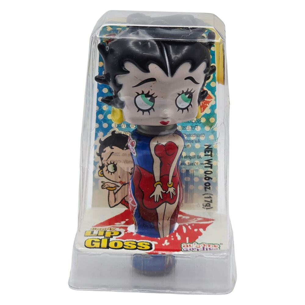 Vintage Blue Betty Boop Keychain Inedible Candy Lip Gloss Au'some Candies 2006
